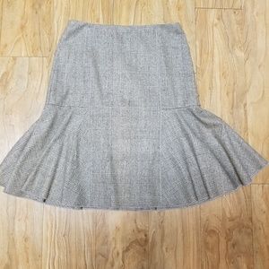 Ann Taylor Houndstooth Flounce Pencil Skirt Size 0